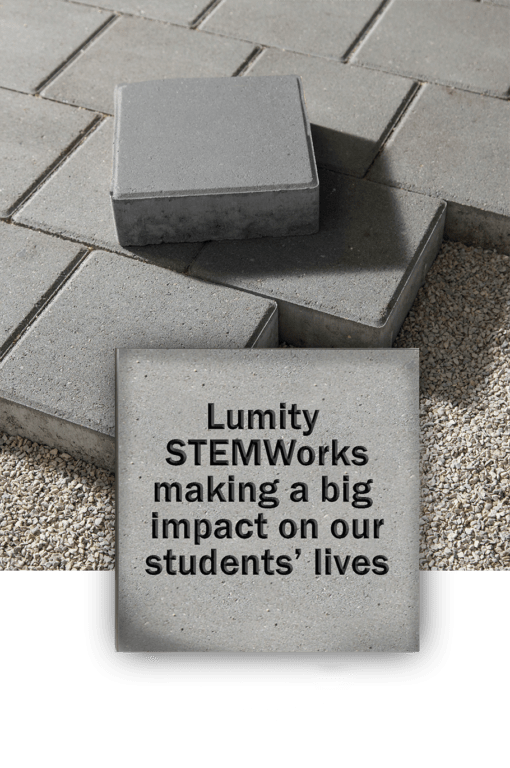 Donate_A_Brick. Image of 8 x 8 engraved cement brick