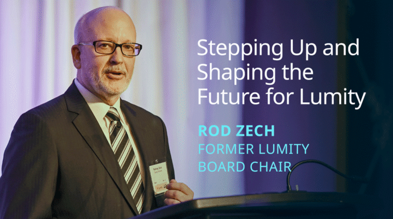 ROD ZECH image at podium from Annual Benefit